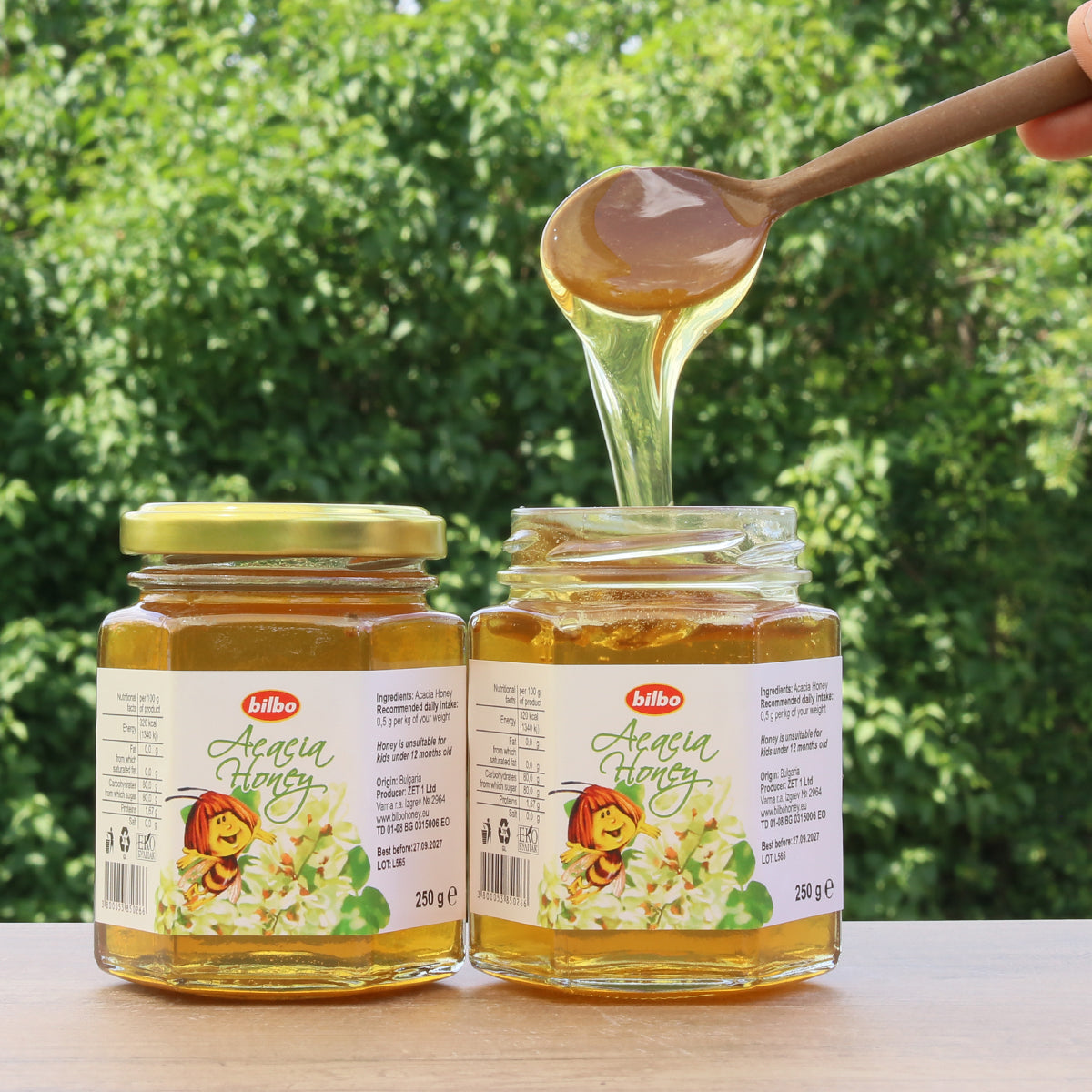 Miel d’acacia brut Bilbo • 250 g