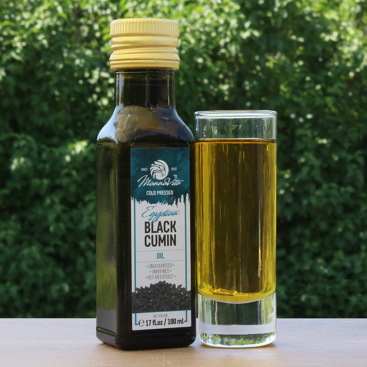 Huile de graines de cumin noir pressée à froid Mannavita • 100 ml