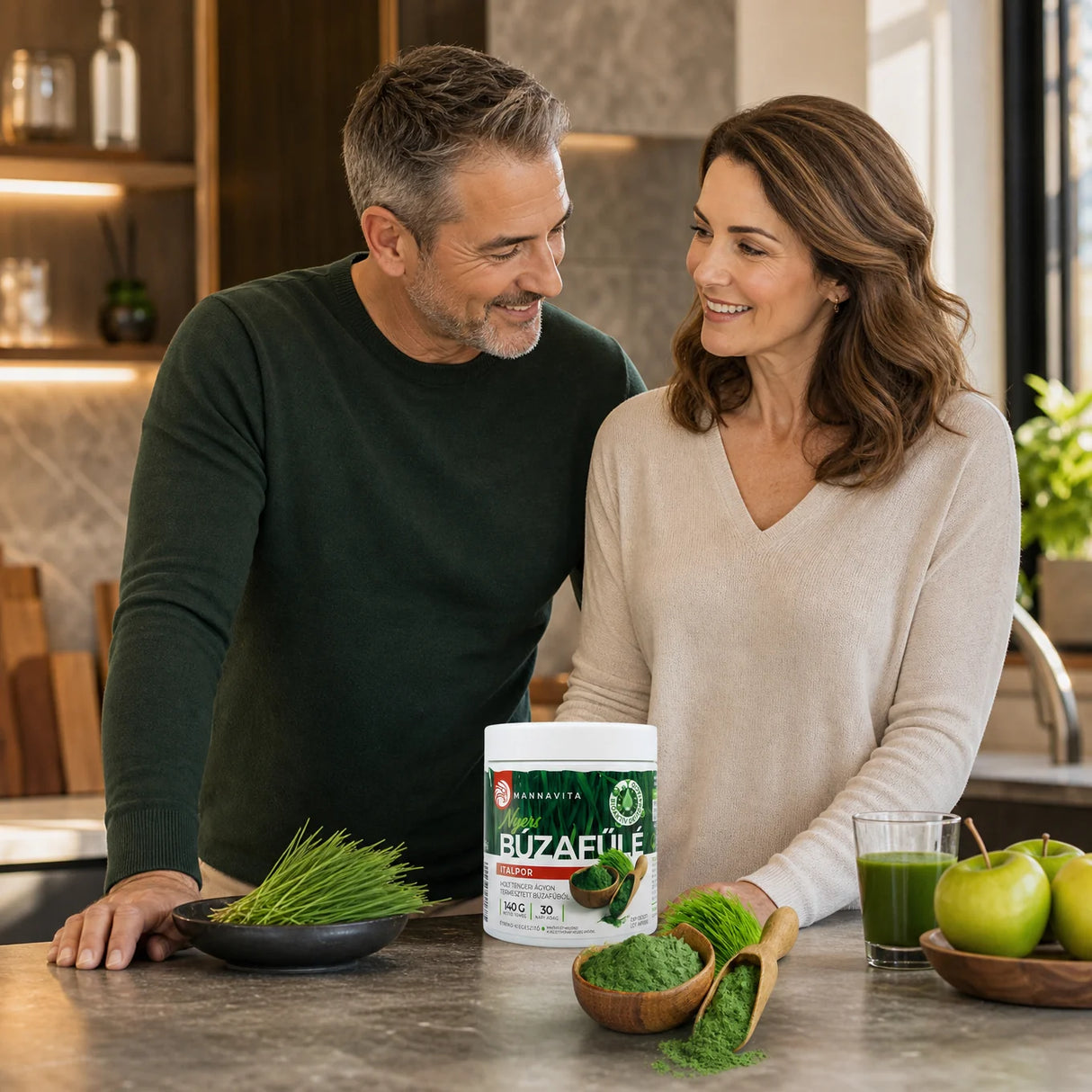 Mannavita poudre de jus d'herbe de Blé cru • sans gluten • 140g