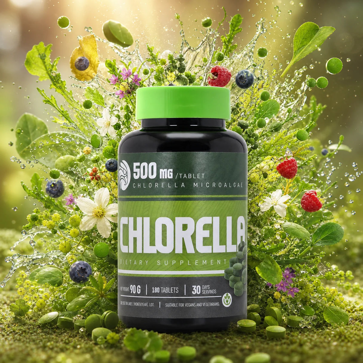 Mannavita Chlorella 500 mg comprimés • 180 pièces