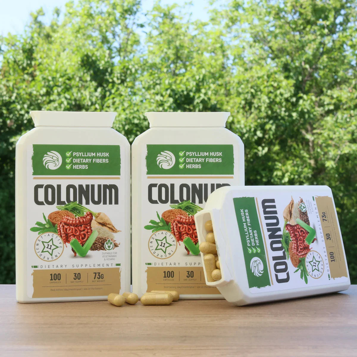 COLONUM colon cleansing & gut restore capsules • 100 capsules - Mannavita