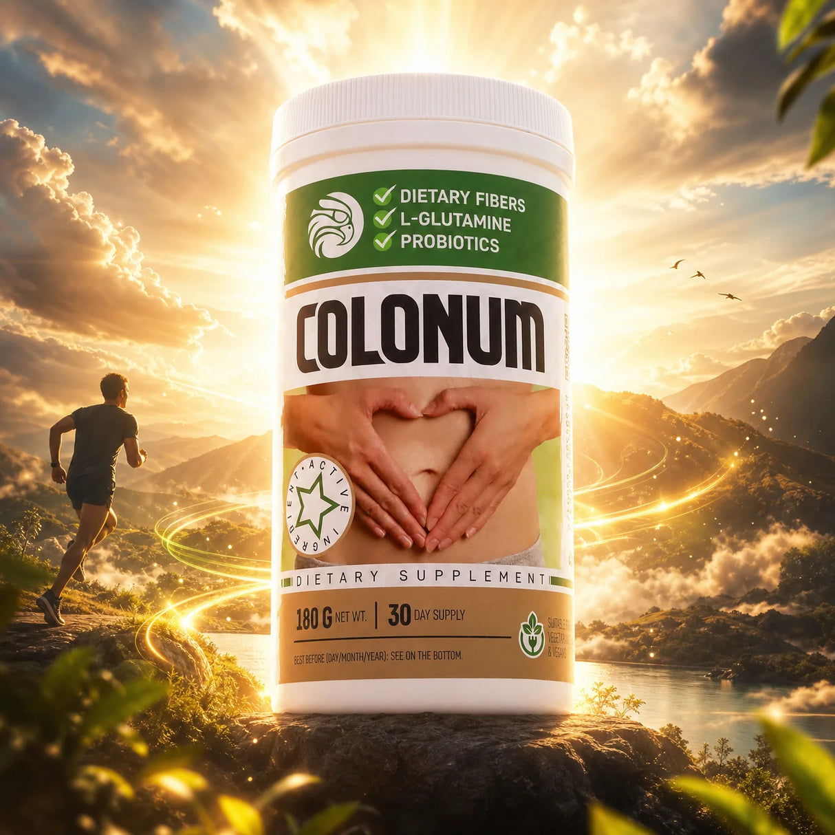 COLONUM poudre de nettoyage du côlon et de restauration intestinale • 180g
