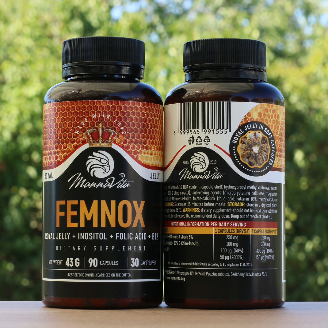 FEMNOX Gelée Royale + Inositol + Acide Folique + Complexe B12 • 90 gélules