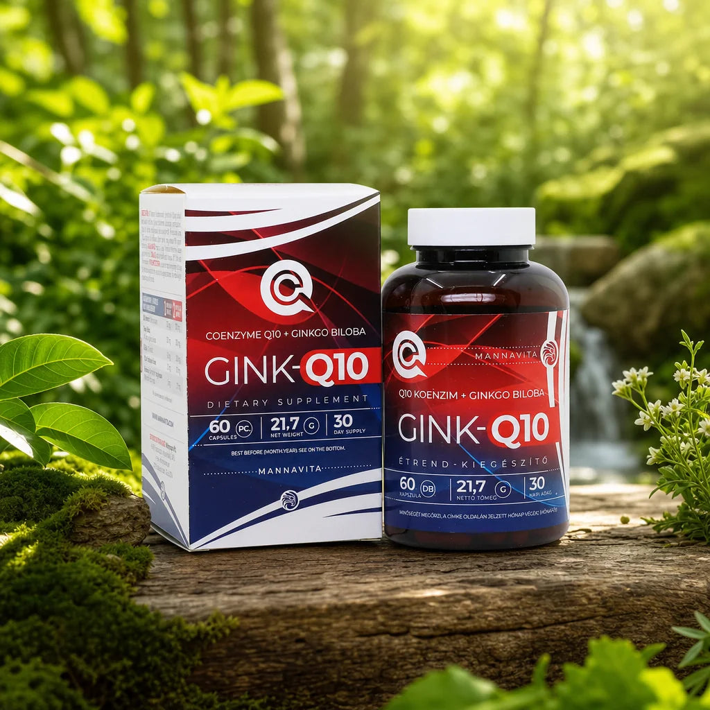 GINK-Q10 • Complexe Coenzyme Q10 + Ginkgo Biloba • 60 gélules