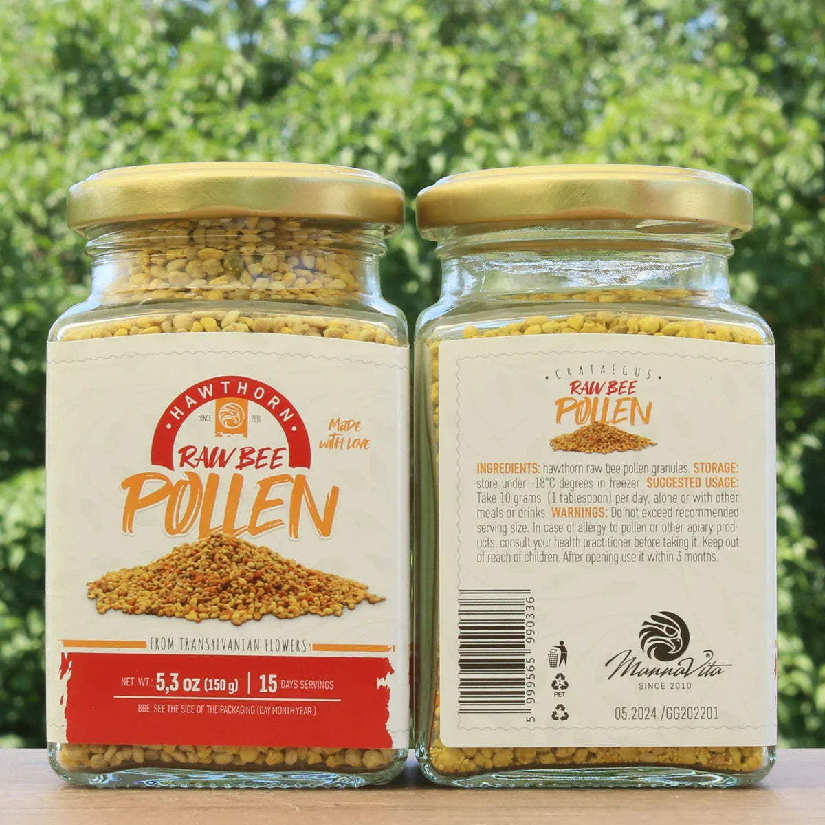 Mannavita raw Hawthorn bee pollen • 150g - Mannavita
