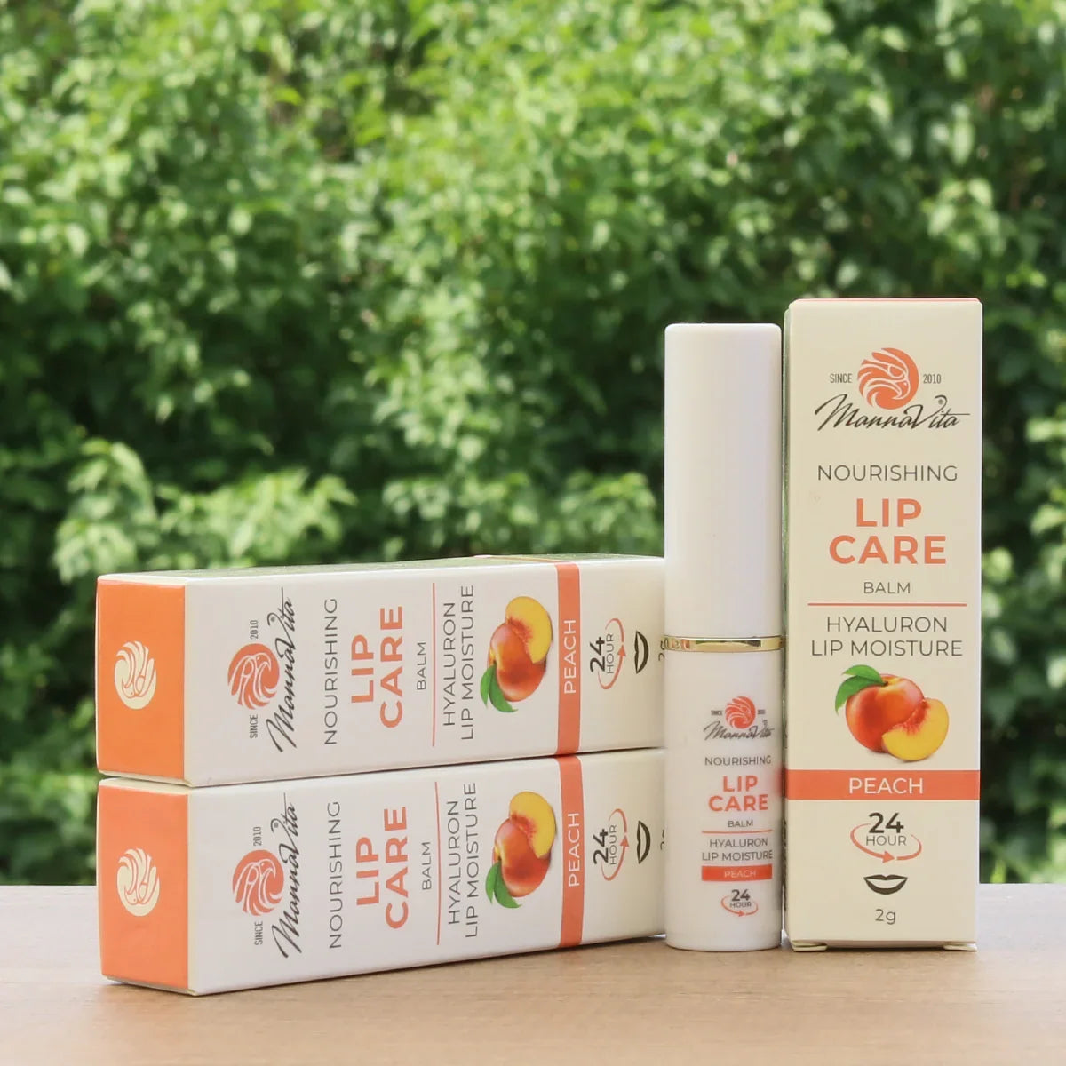 Mannavita Lip Balm with Hyaluronic Acid • Deep-nourishing • PEACH - Mannavita