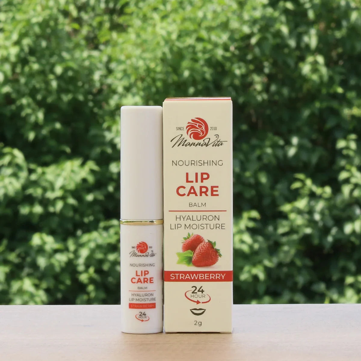 Mannavita Lip Balm with Hyaluronic acid • Deep-nourishing • STRAWBERRY - Mannavita