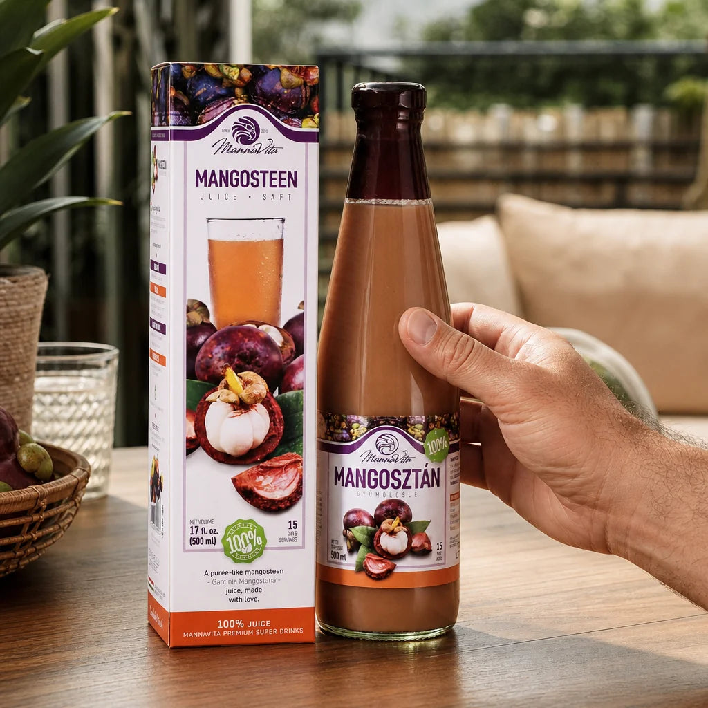 Mannavita Mangoustan purée pressée 100 % pure • 500 ml