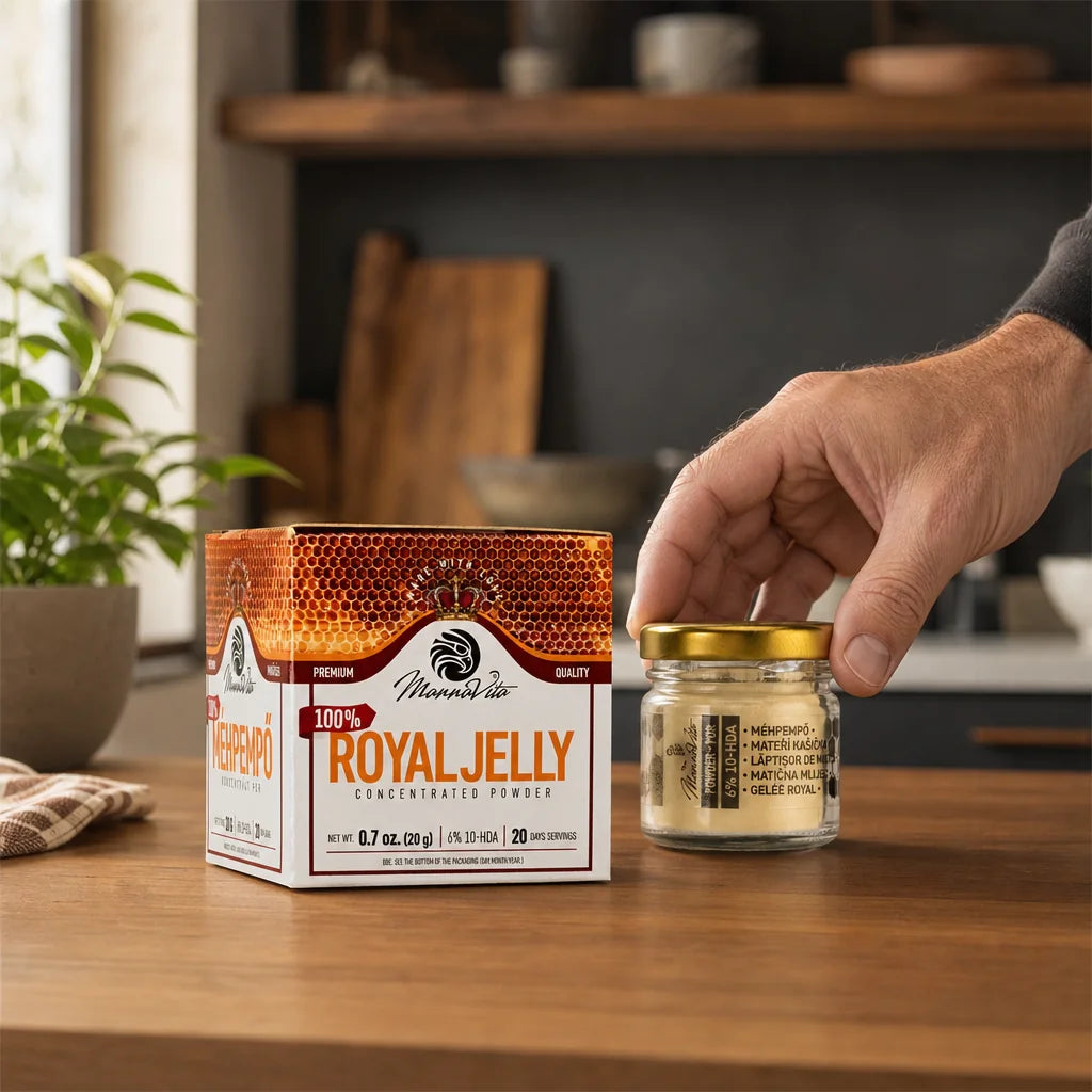 Poudre de gelée royale concentrée avec une teneur en 10-HDA de 6 % • 20 g
