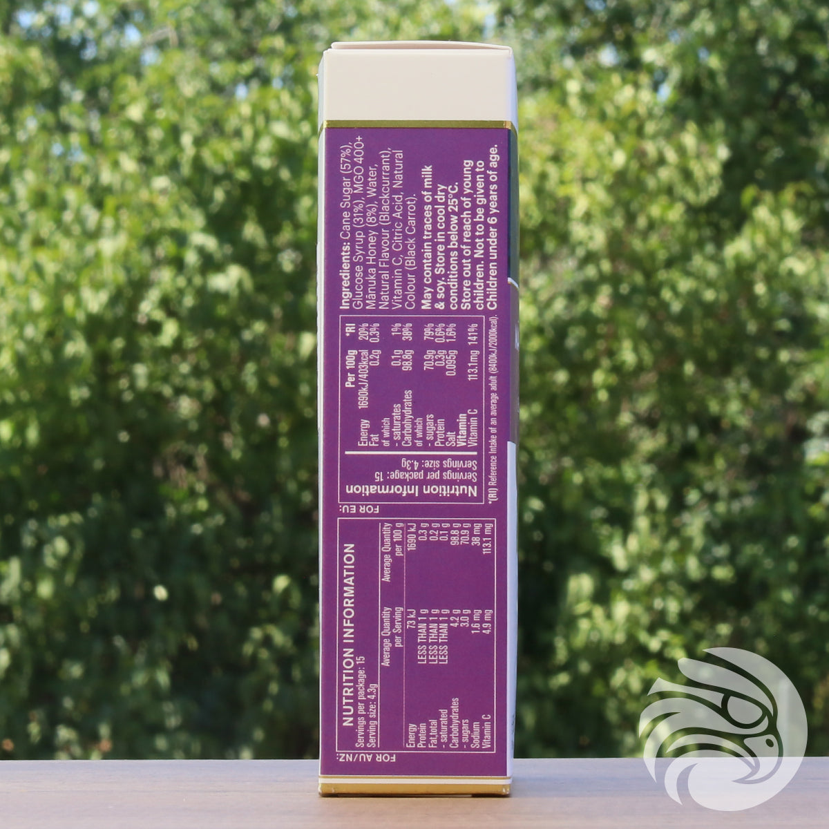 Pastilles au miel de Manuka avec cassis • 15 pcs.