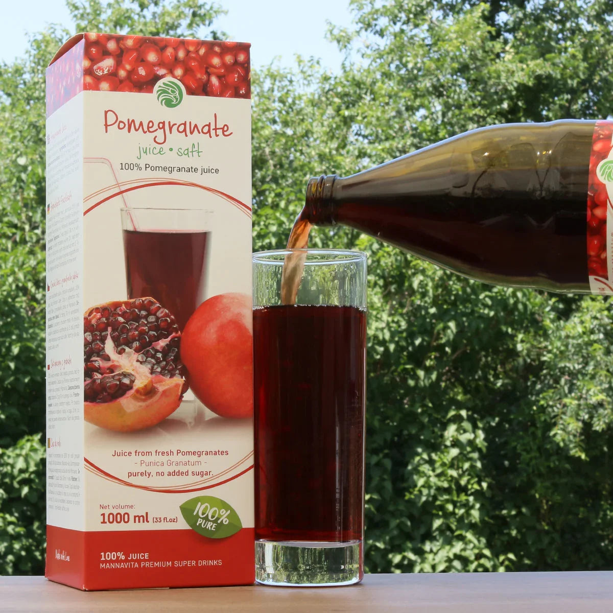 Mannavita Pomegranate 100% pure pressed juice • 1000 ml - Mannavita