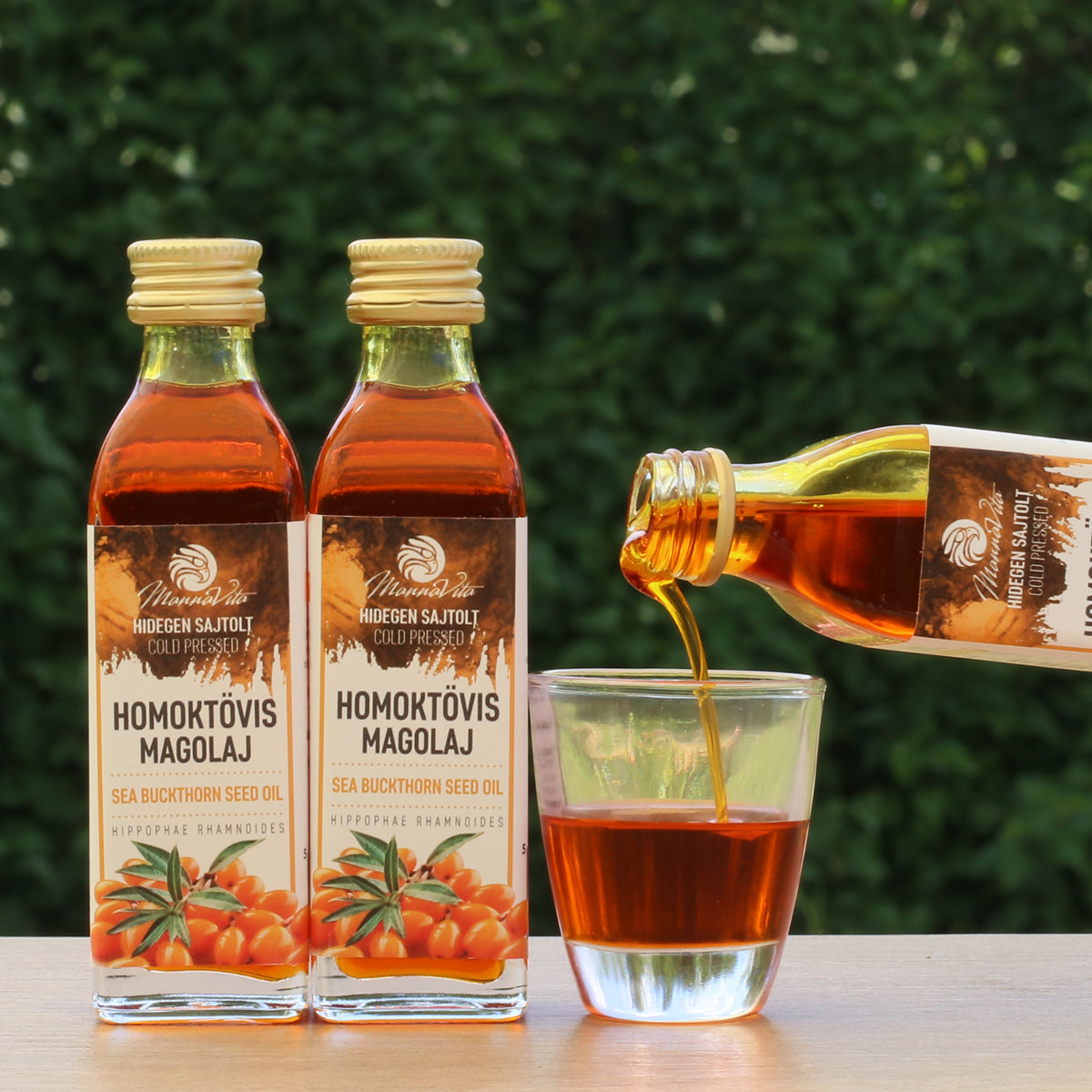 Huile de graines d’argousier pressée à froid hongroise Mannavita • 40 ml