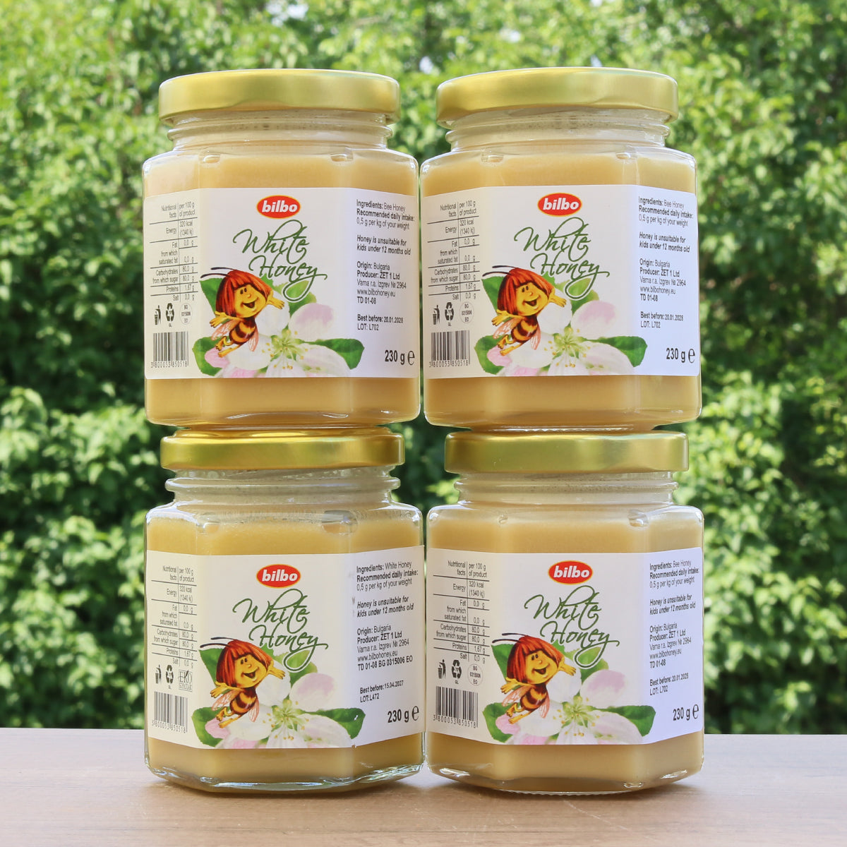 Bilbo miel blanc cru • 230 g