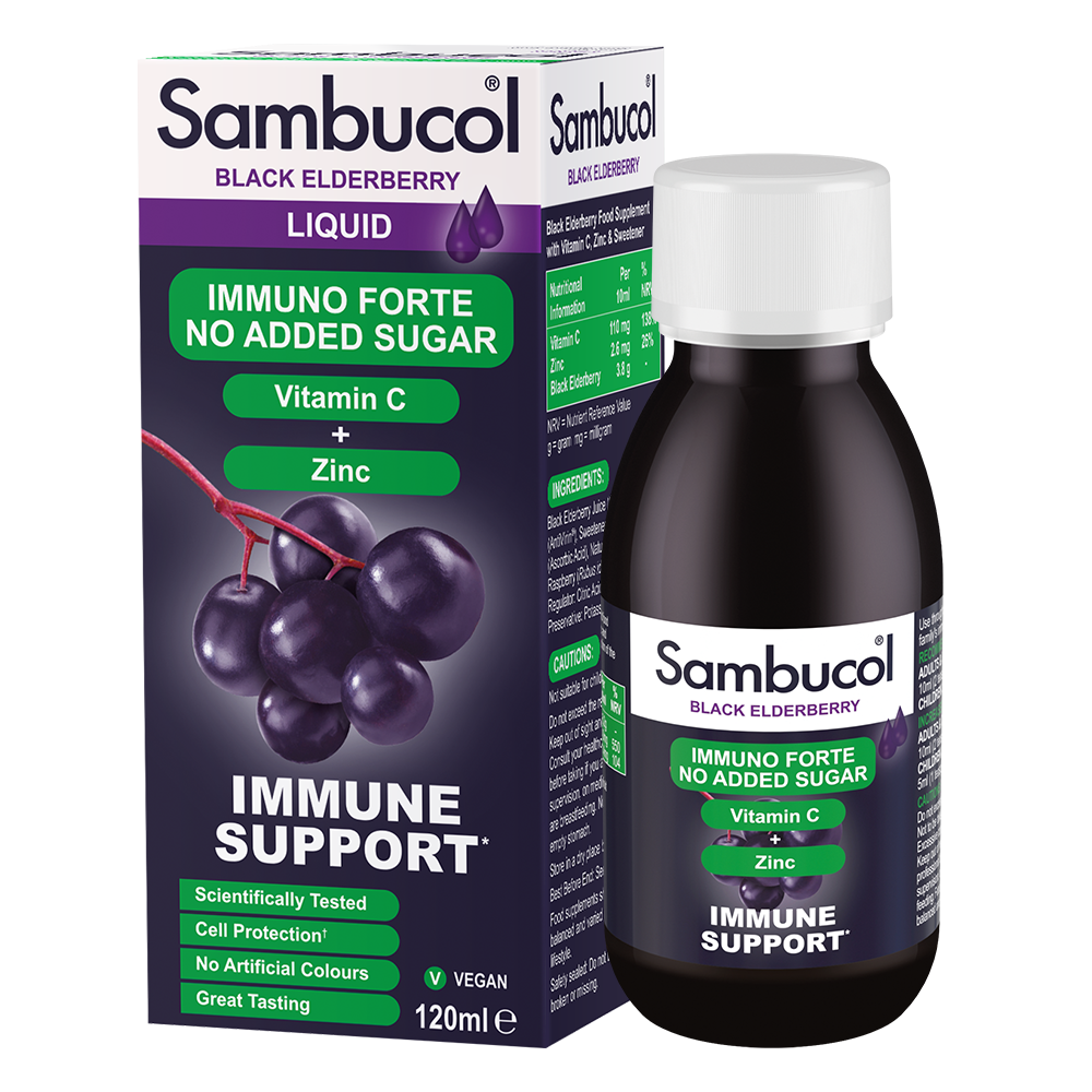 Sirop de sureau noir Sambucol, sans sucre • 120 ml