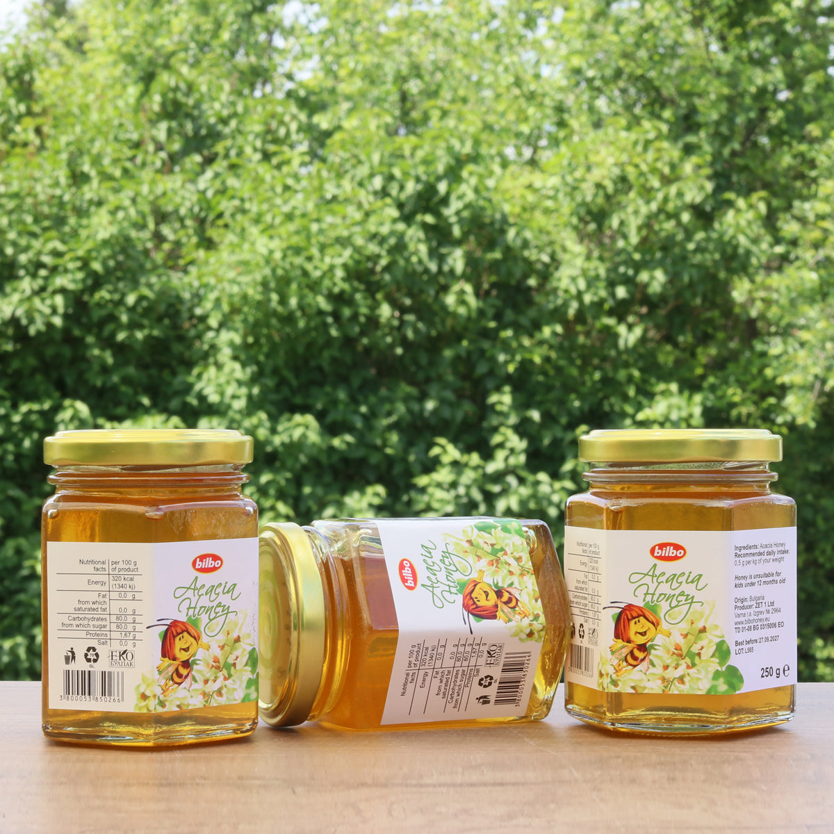 Miel d’acacia brut Bilbo • 250 g