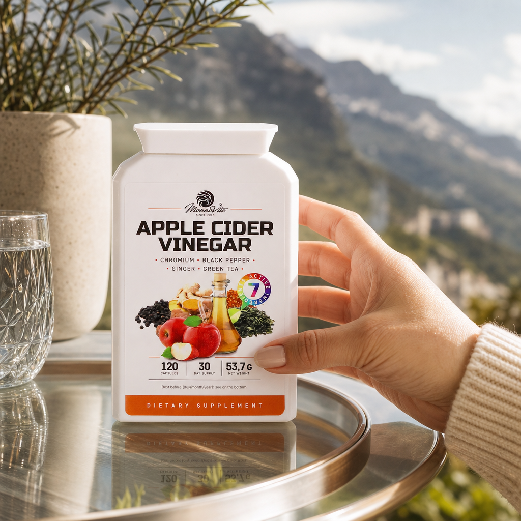 Mannavita complexe de Vinaigre de Cidre de pomme avec chrome • 120 gélules