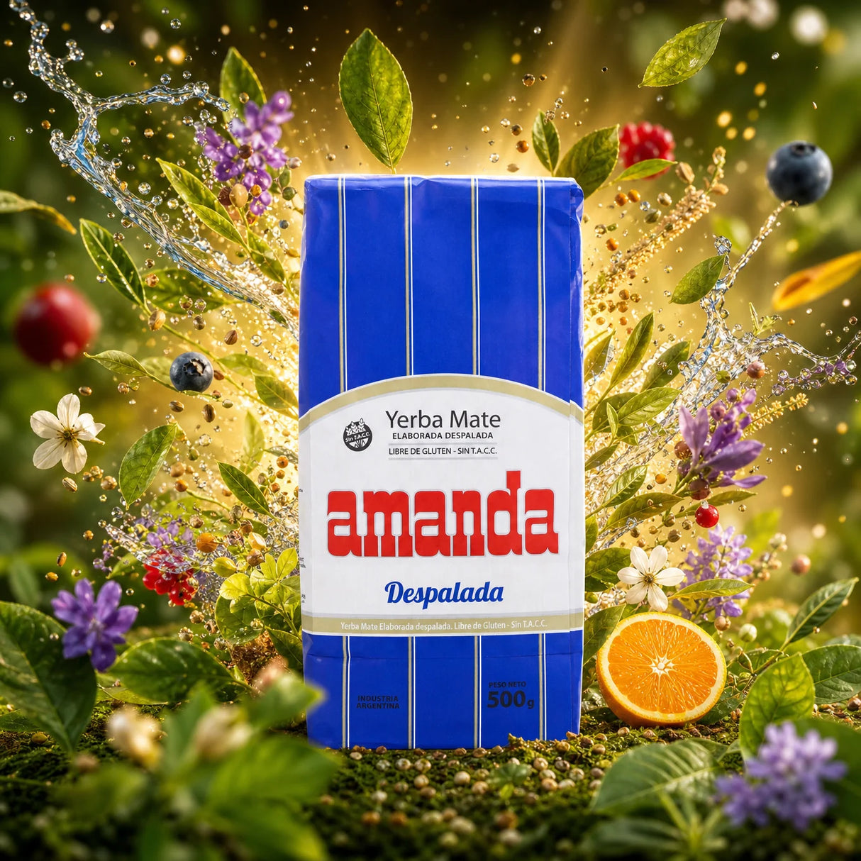 Thé de yerba maté Amanda • Sans tiges - Sin palo • 500 g