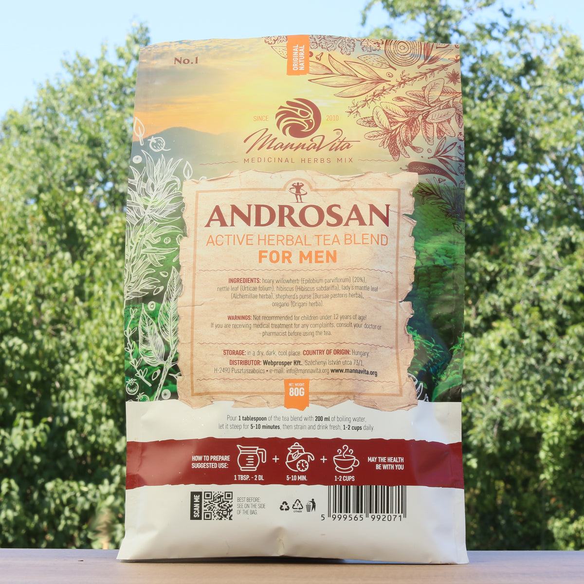 ANDROSAN mélange de tisane active aux herbes pour hommes • 80g