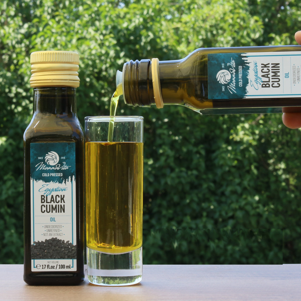 Huile de graines de cumin noir pressée à froid Mannavita • 100 ml