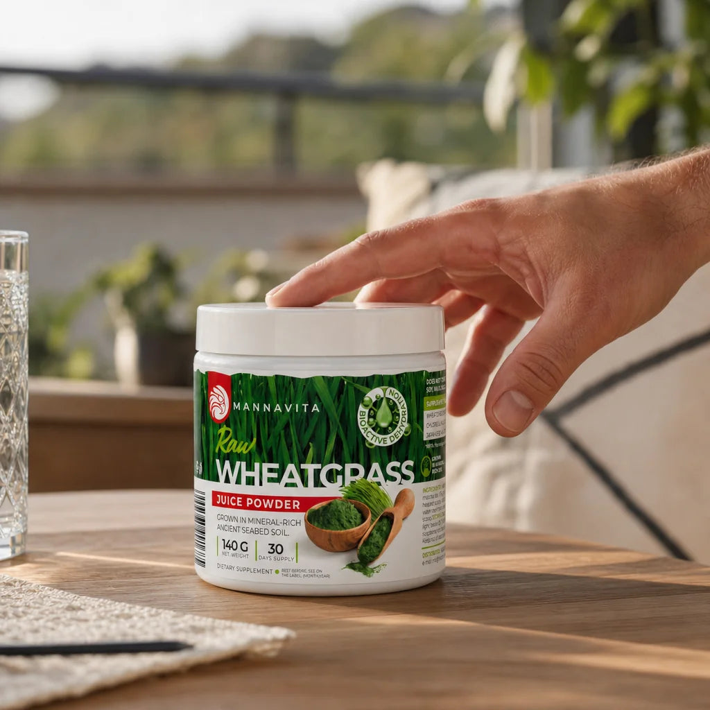 Mannavita poudre de jus d'herbe de Blé cru • sans gluten • 140g