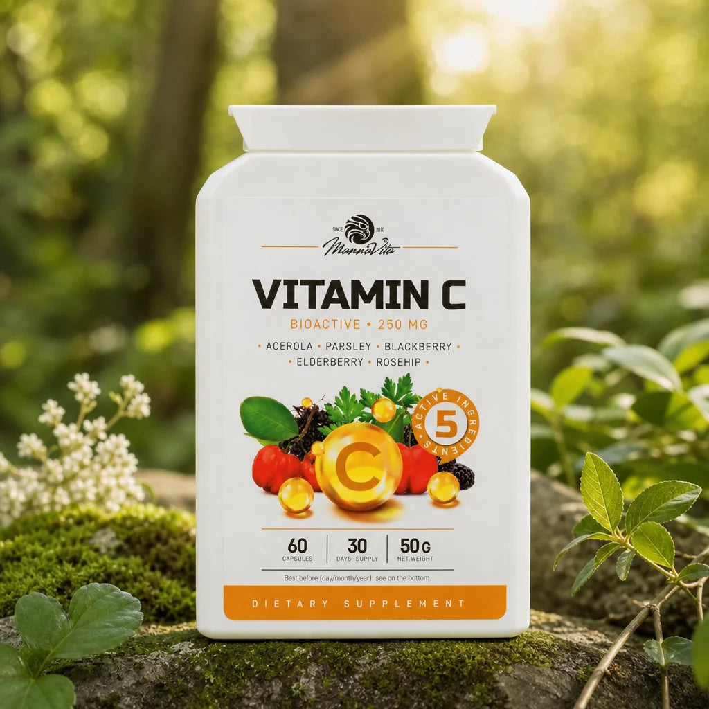 Mannavita Complexe de Vitamine C • 250 mg bioactif • 60 gélules