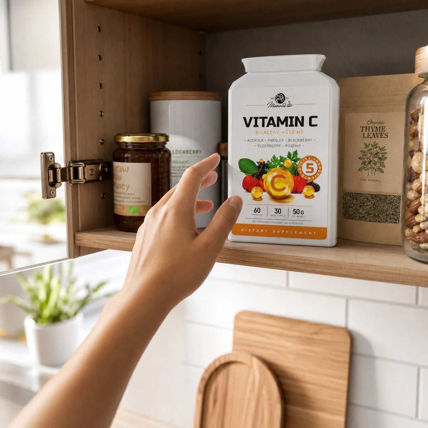 Mannavita Complexe de Vitamine C • 250 mg bioactif • 60 gélules