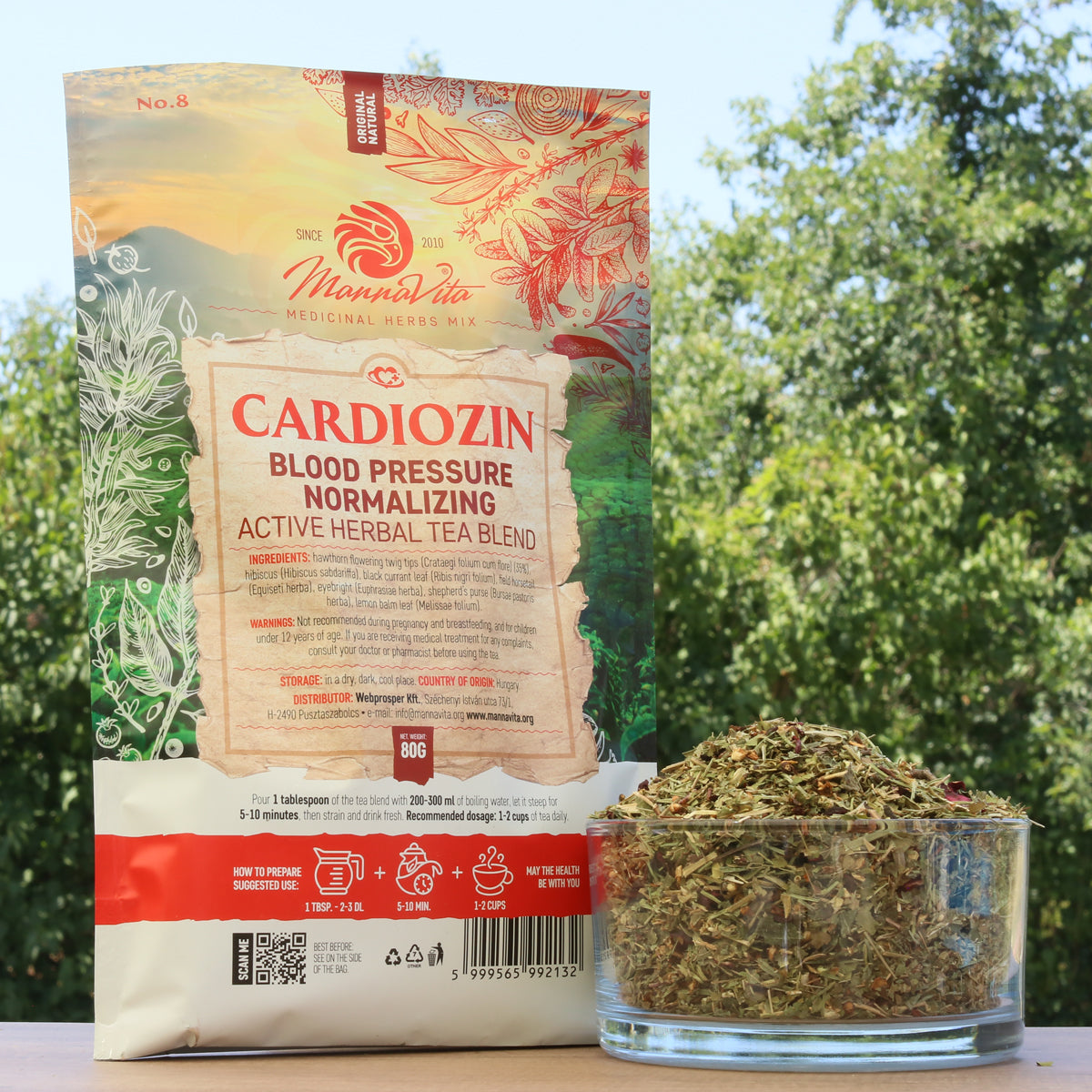 CARDIOZIN Mélange actif de tisane aux plantes pour normaliser la pression artérielle • 80g