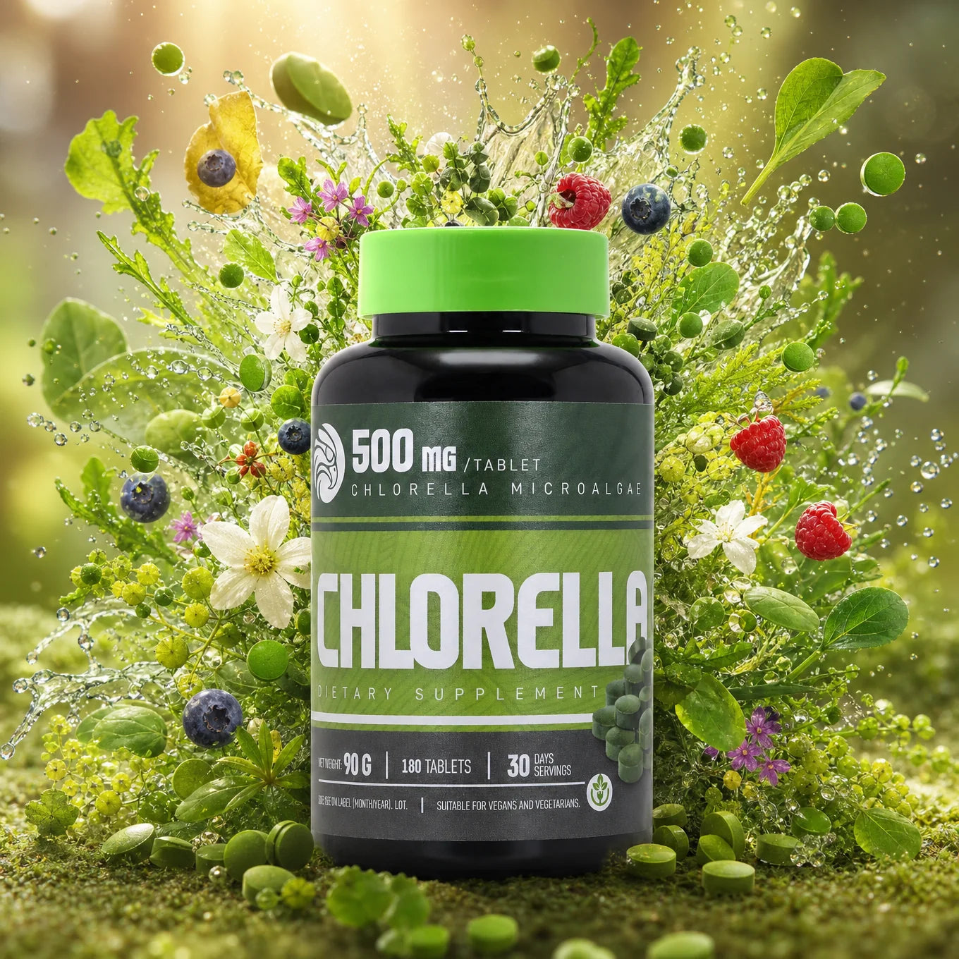 Mannavita Chlorella 500 mg comprimés • 180 pièces