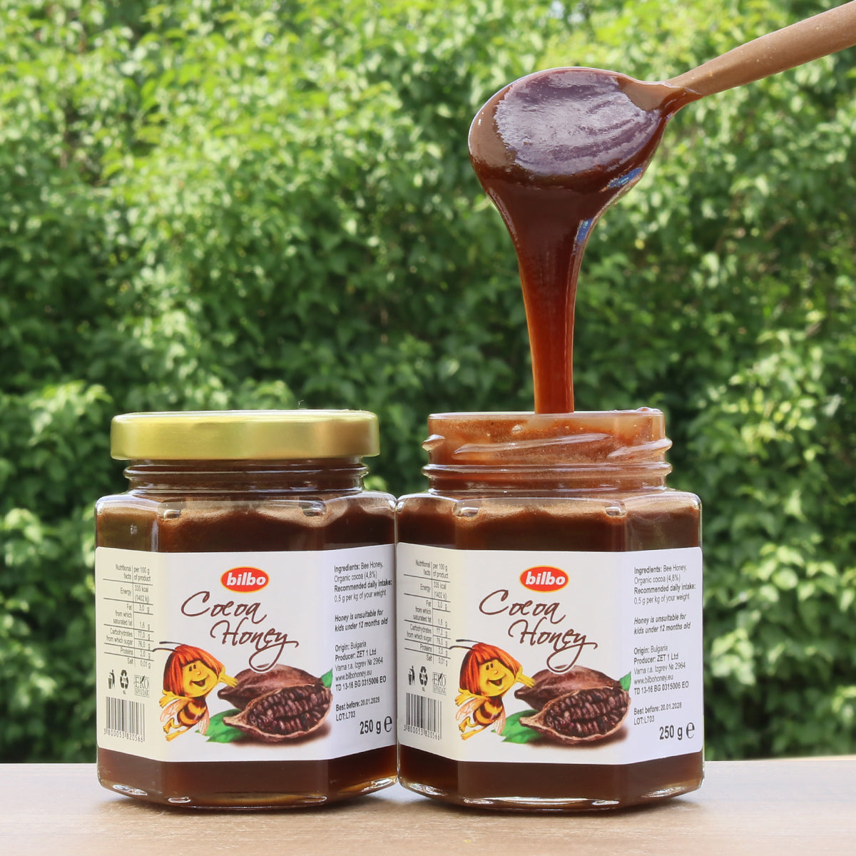 Miel de cacao cru Bilbo • 250 g