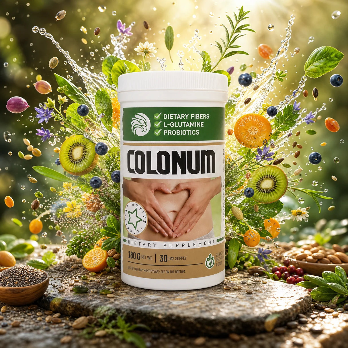 COLONUM poudre de nettoyage du côlon et de restauration intestinale • 180g