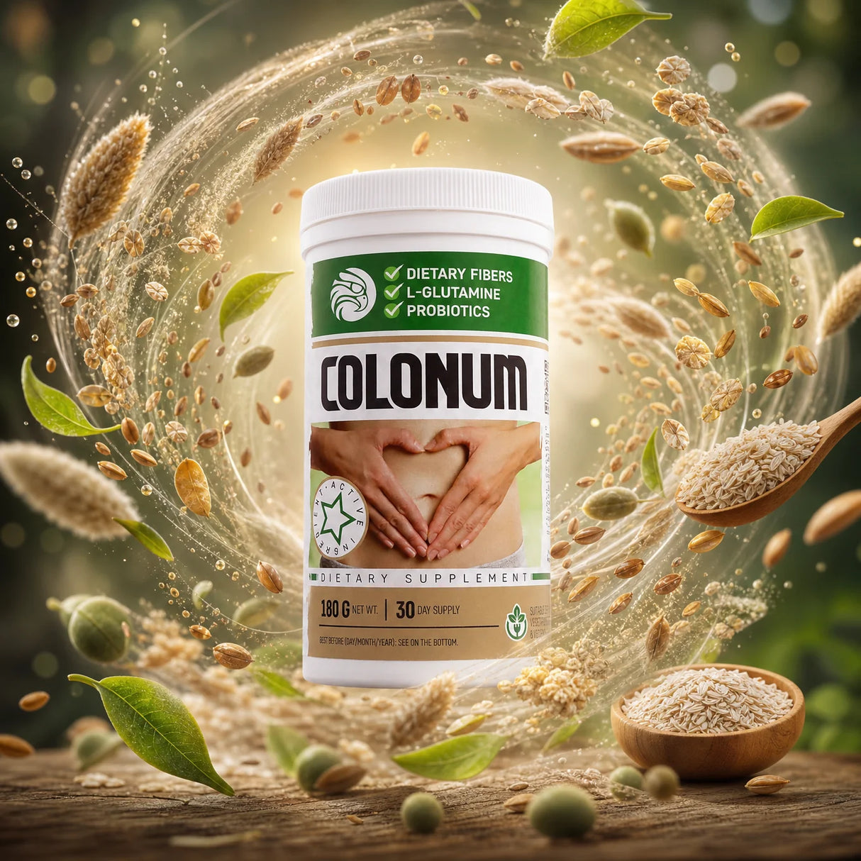 COLONUM poudre de nettoyage du côlon et de restauration intestinale • 180g