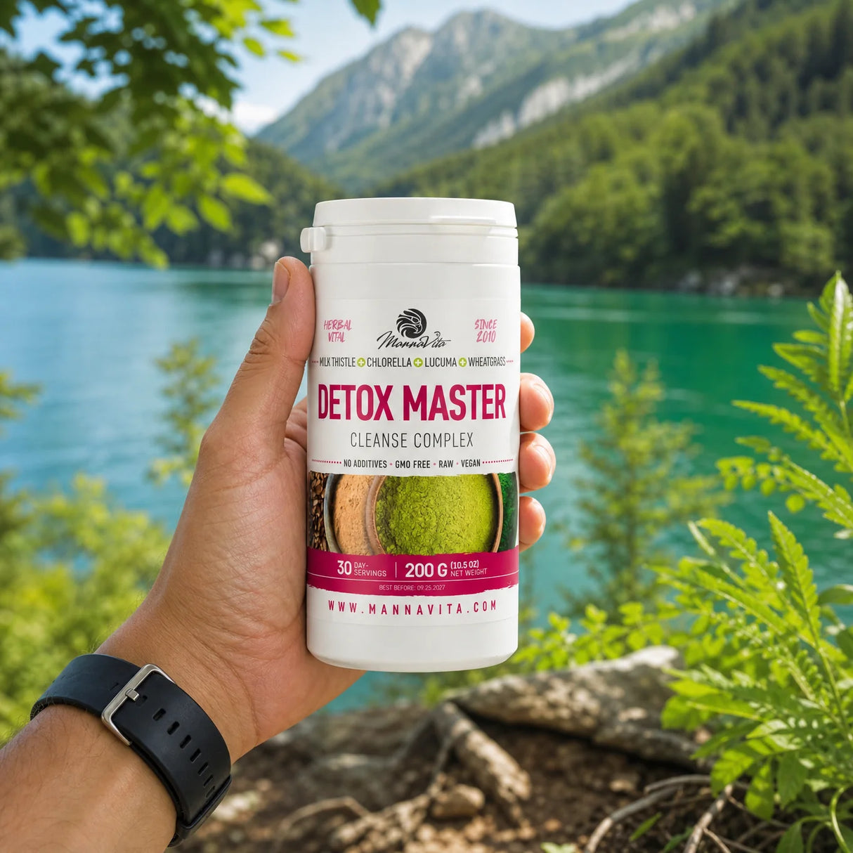 Mannavita Chardon-Marie + Herbe de blé + Chlorella + Lucuma • 200 g