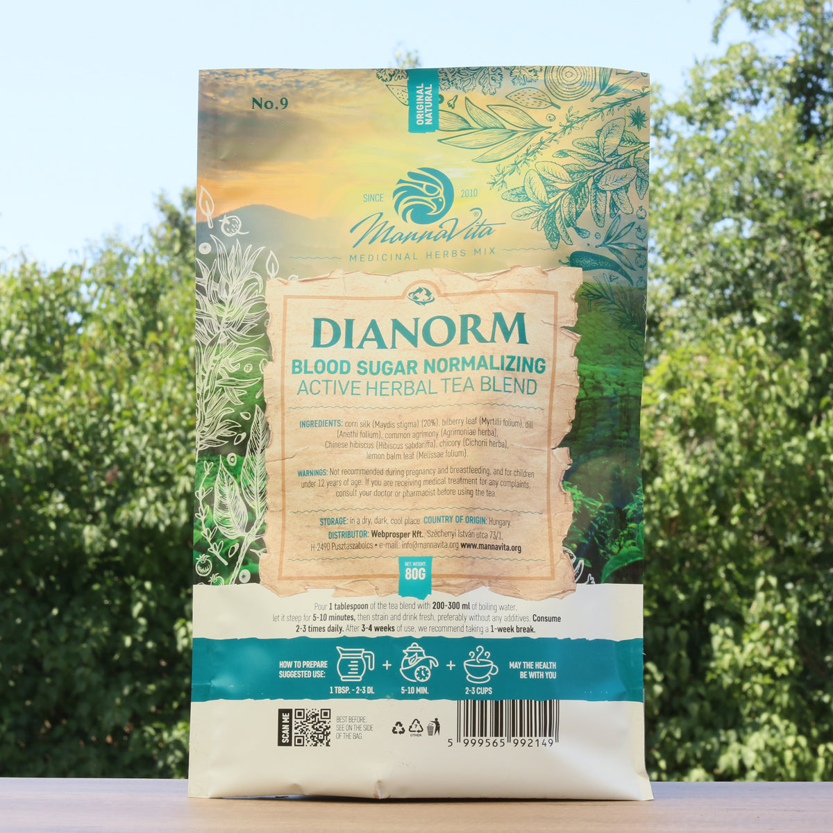 DIANORM mélange actif de tisane à base de plantes pour normaliser la glycémie • 80g