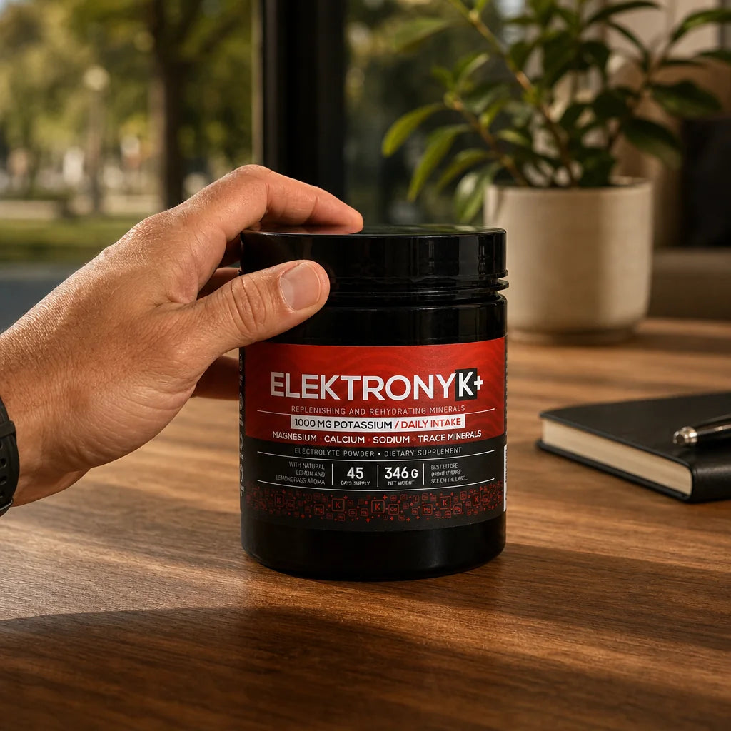ElektronyK+ poudre d’électrolytes • 1000 mg de potassium avec glycine • SUCRÉ, 402g