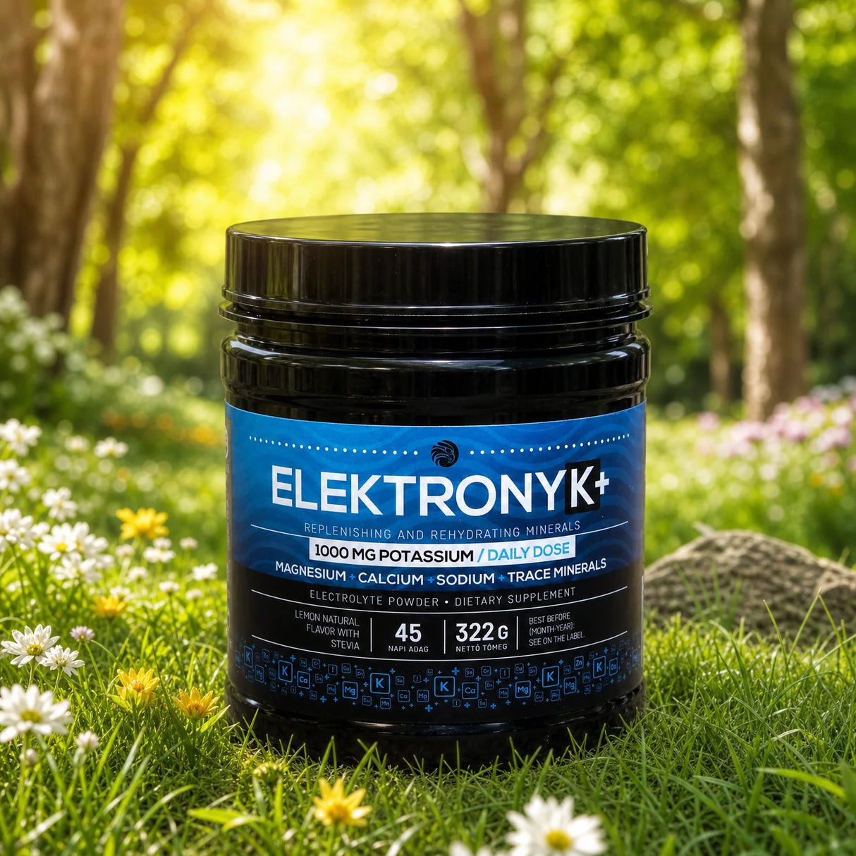 Poudre d'électrolyte ElektronyK+ avec 1000 mg de potassium • 322g