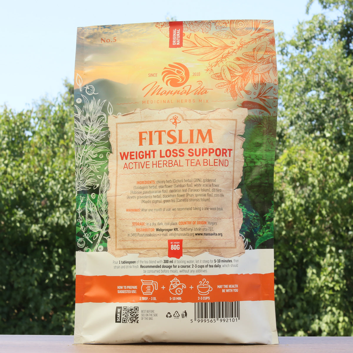 FITSLIM Mélange actif de tisane aux herbes pour le soutien à la perte de poids • 80g