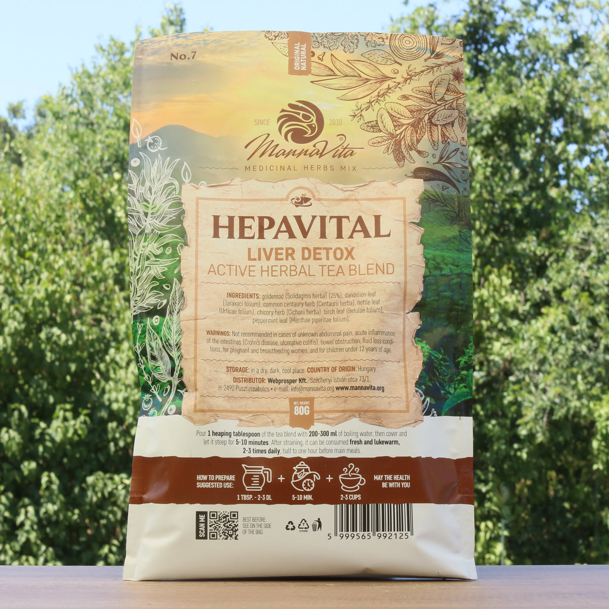 HEPAVITAL Détox du foie mélange de tisane active aux plantes • 80g