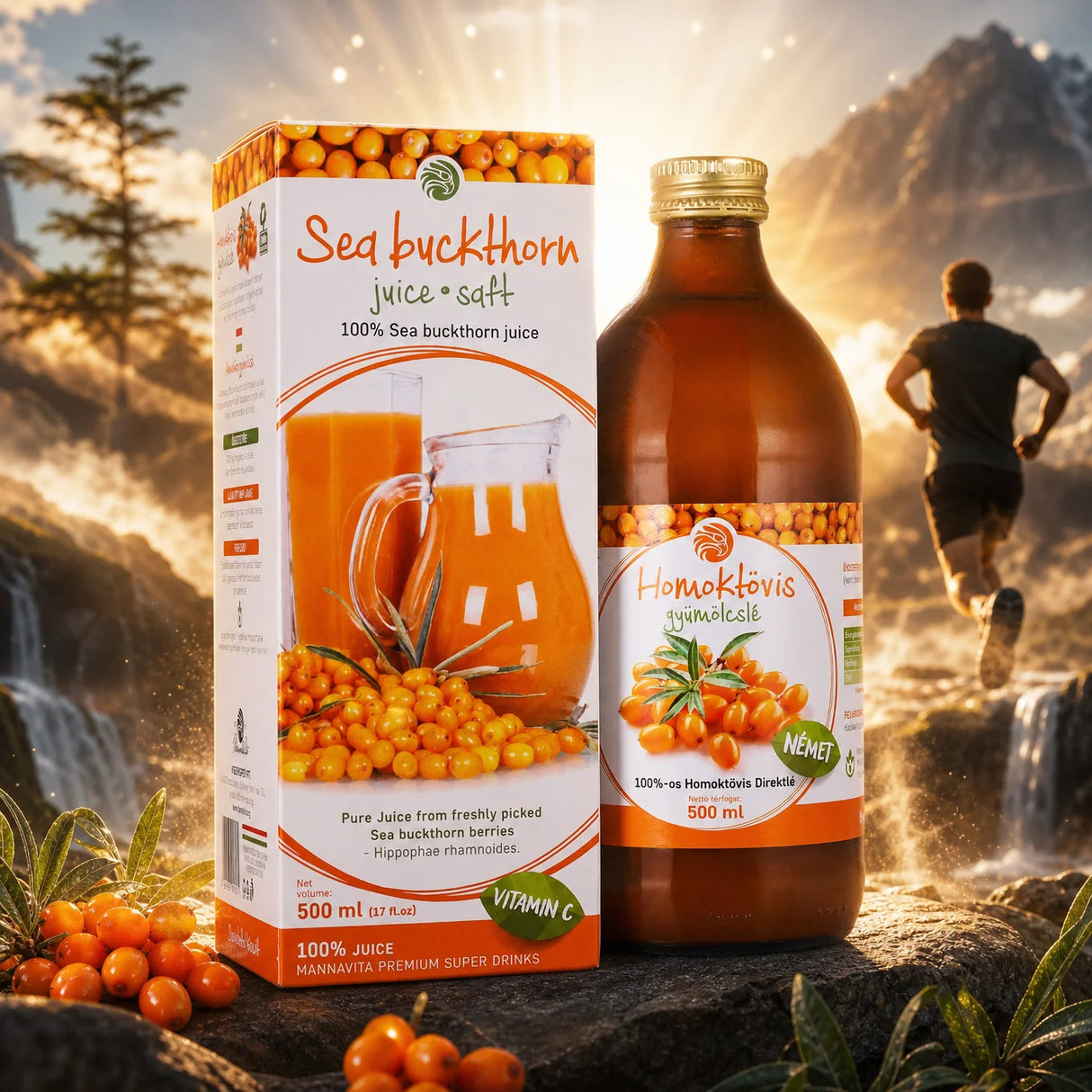 Mannavita Jus pur de Argousier 100 % pressé • 500 ml
