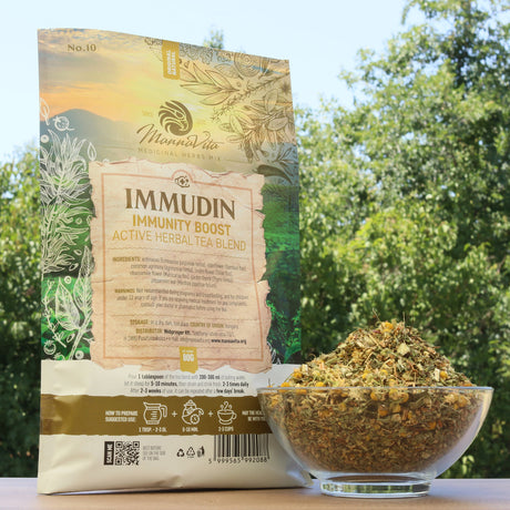 IMMUDIN Mélange actif de tisane aux plantes stimulant l’immunité • 80g
