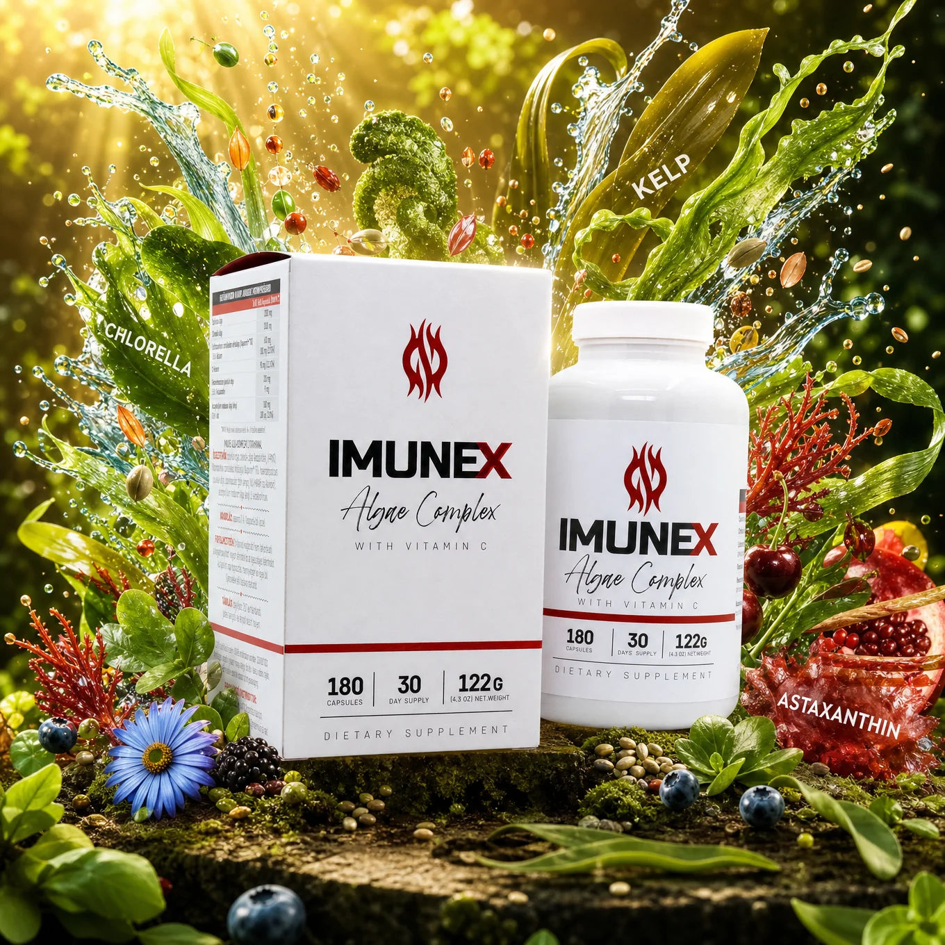 IMUNEX complexe d'algues • avec 5 algues • 180 capsules