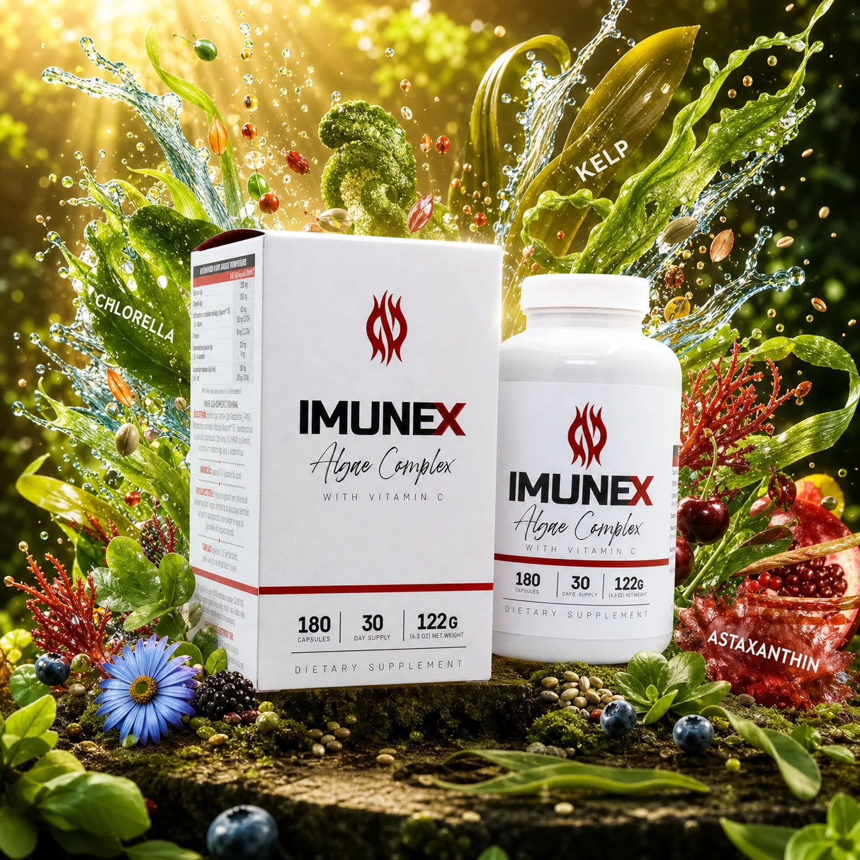 IMUNEX complexe d'algues • avec 5 algues • 180 capsules
