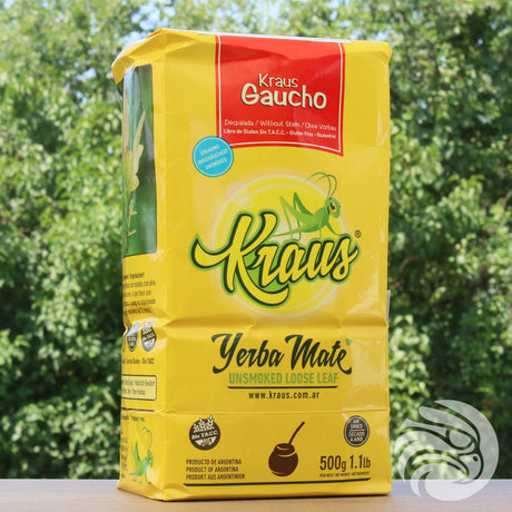 Yerba maté Kraus • Gaucho, Sin palo - Sans tiges • 500 g