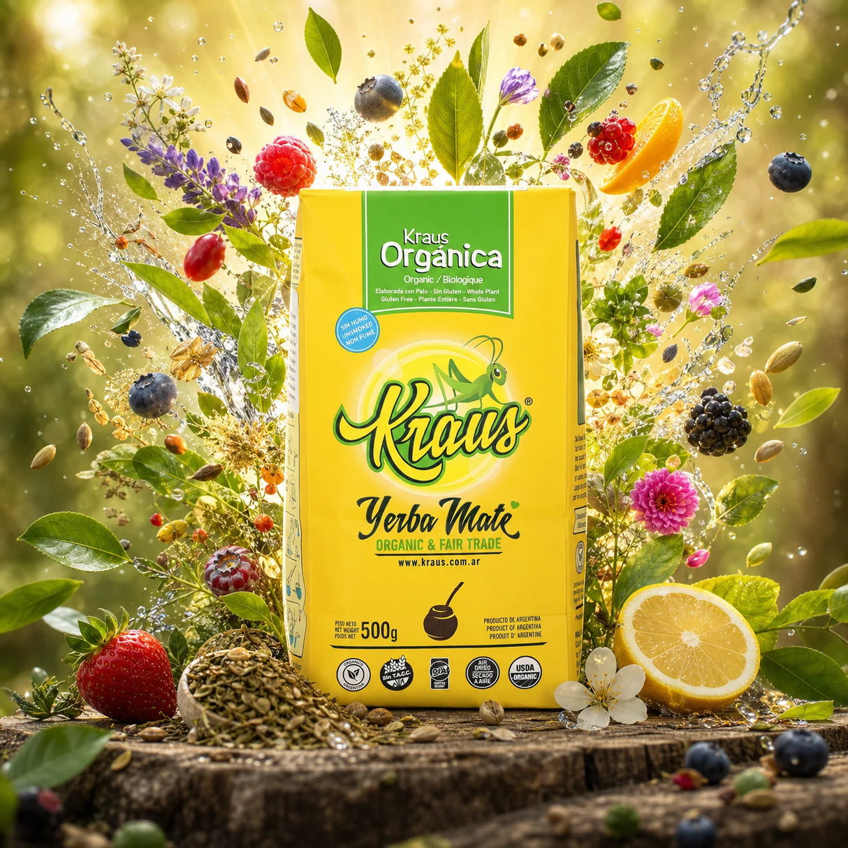 Thé de yerba maté Kraus • Elaborada, con palo • 500 g