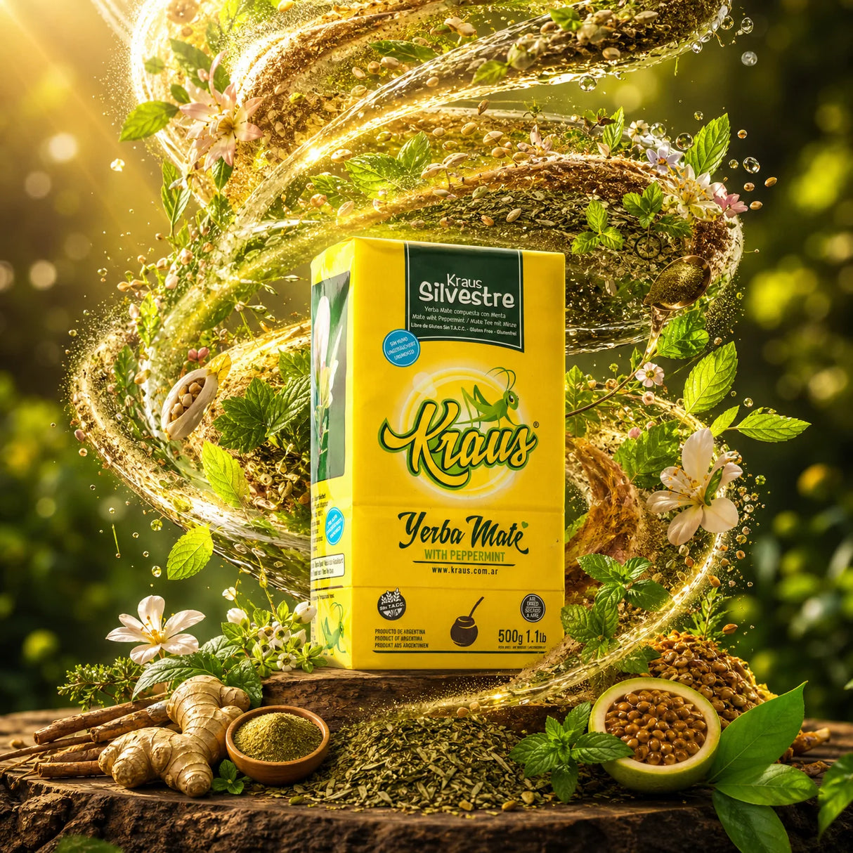 Thé de yerba maté Kraus • Elaborada, con palo • 500 g