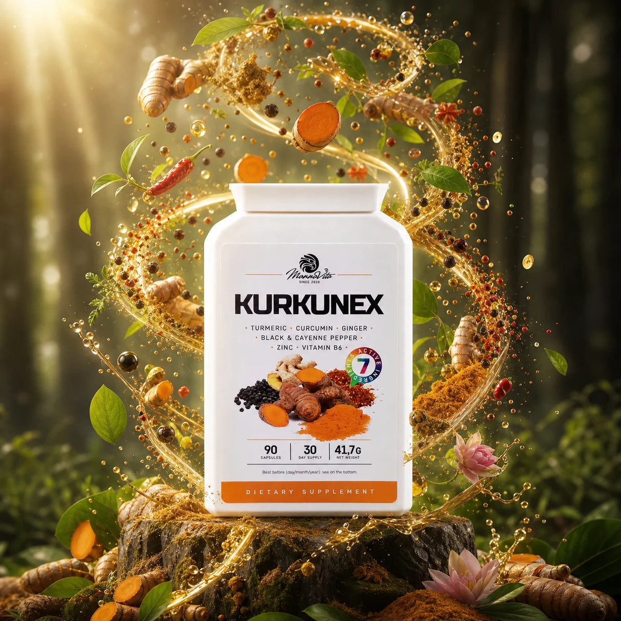 KURKUNEX complexe d'extrait de curcuma • 90 gélules