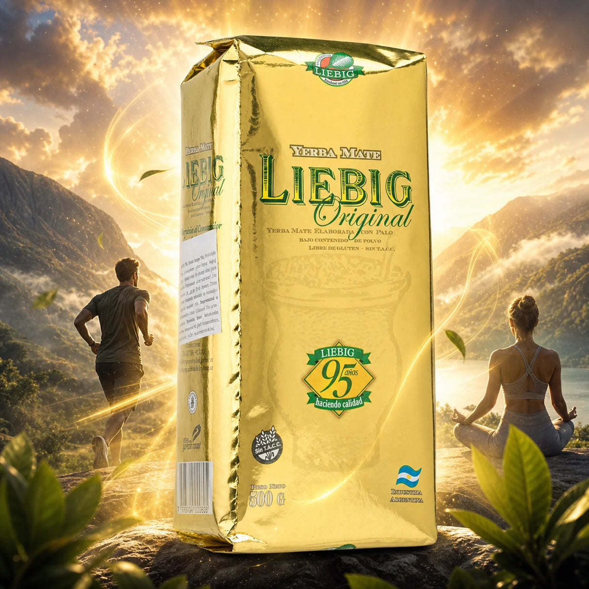 Thé maté yerba Liebig Original • Élaboré avec tiges • 500 g