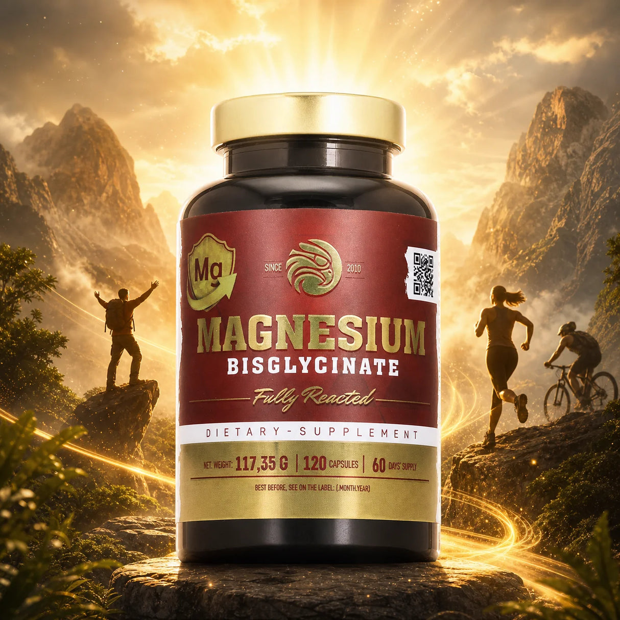 Mannavita MAGNÉSIUM Bisglycinate entièrement réagi • 120 pcs