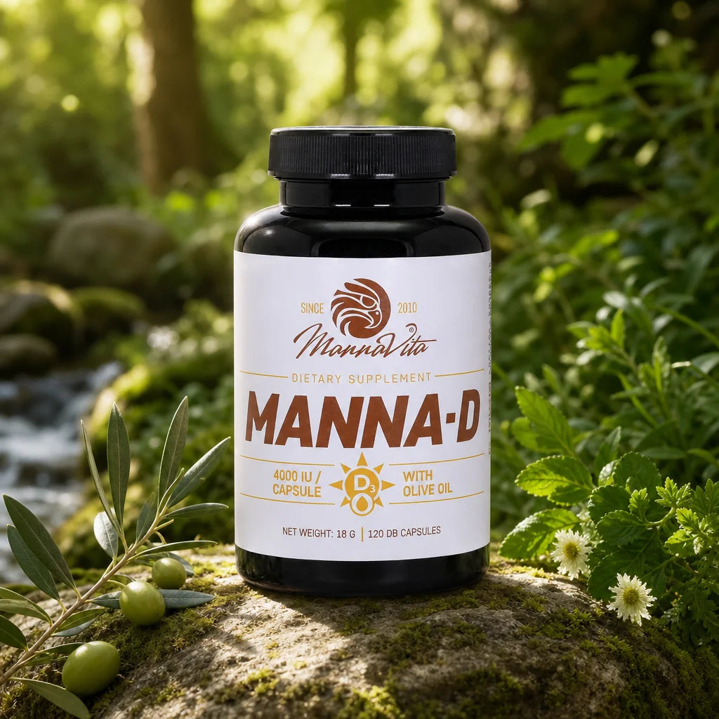 MANNA-D Vitamine D3 dans l'huile d'olive 4000 UI • 120 gélules