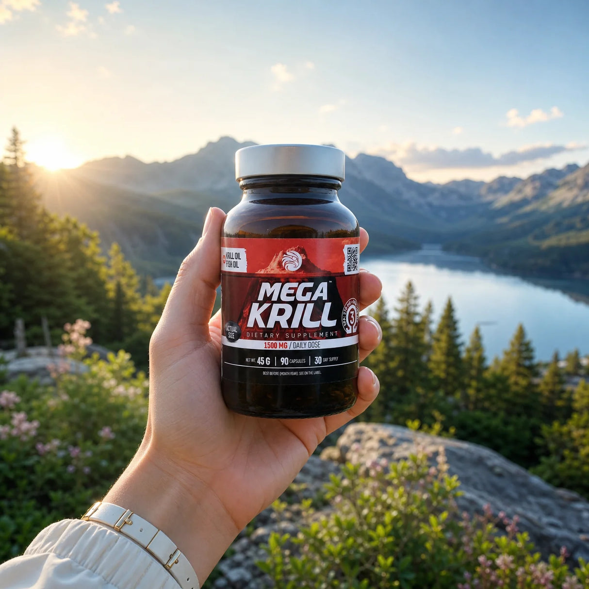 MegaKRILL, 1500 mg huile de krill + huile de poisson • 90 capsules