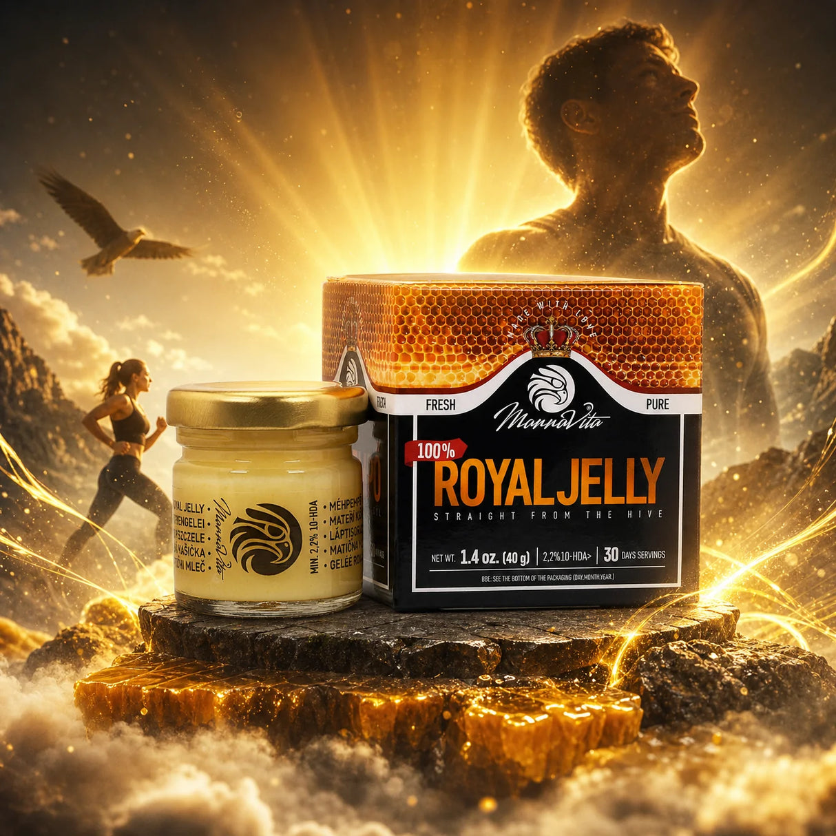 Mannavita Gelée Royale pure fraîche • 2,2 % 10-HDA • 40 g